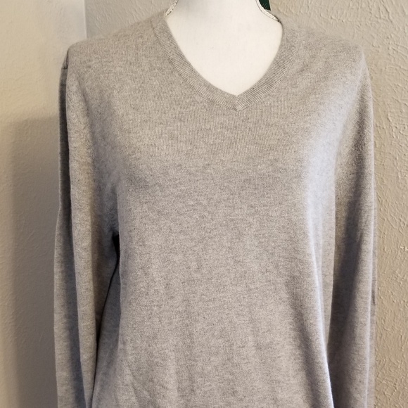 NWT Hawker Rye Cotton Cashmere VNeck Sweater  SZ M - Picture 6 of 6